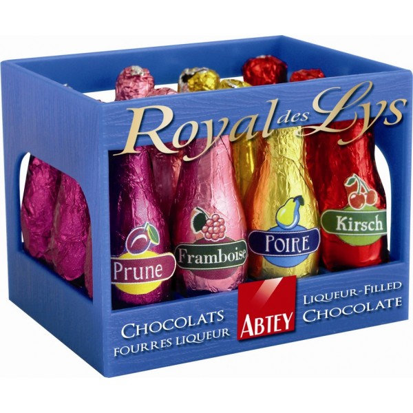 Abtey Blue Crates Assorted Liqueur Chocolates 108gr