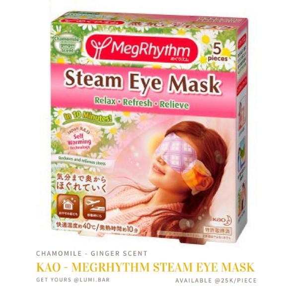 Warm Smoothing Steam Eye Mask With Chamomile Ginger Hot Eye Mask
