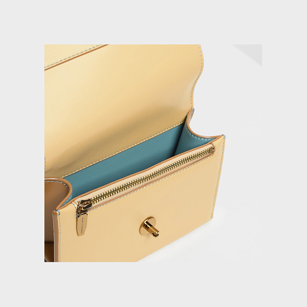 CHARLES & KEITH CHAIN & STRAP PUSH LOCK SHOULDER BAG