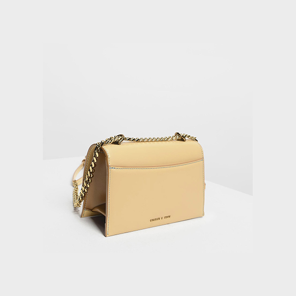 CHARLES & KEITH CHAIN & STRAP PUSH LOCK SHOULDER BAG