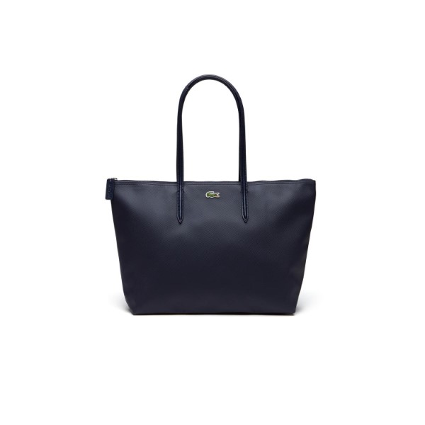 LACOSTE-Women s L.12.12 Concept Petit Piqué Large Zip Tote Bag (ECLIPSE)