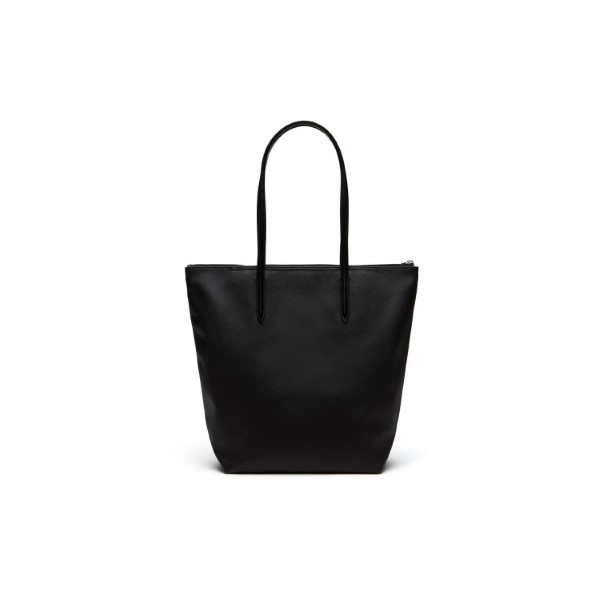 LACOSTE-Women s L.12.12 Concept Vertical Zip Tote Bag (BLACK)
