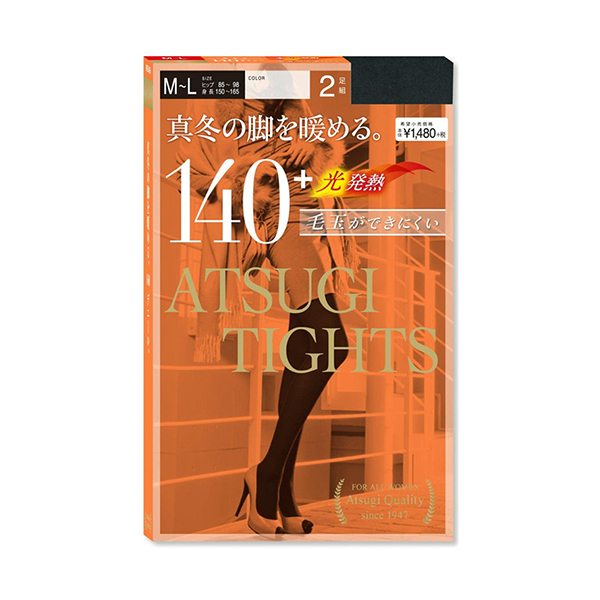 ATSUGI Atsugitaitsu 140 denier black M-L