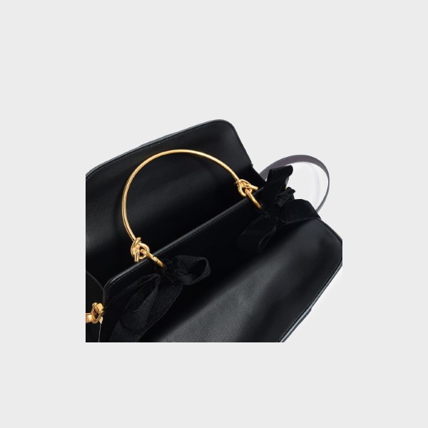 CHARLES & KEITH-VELVET BOW DETAIL HANDBAG_GREY