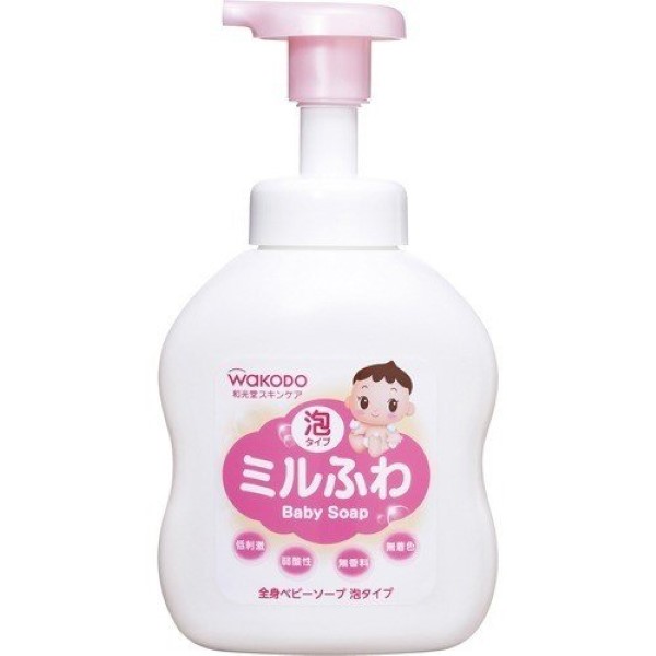 Wakodo mil ふわ whole body baby soap bubble type 450ML