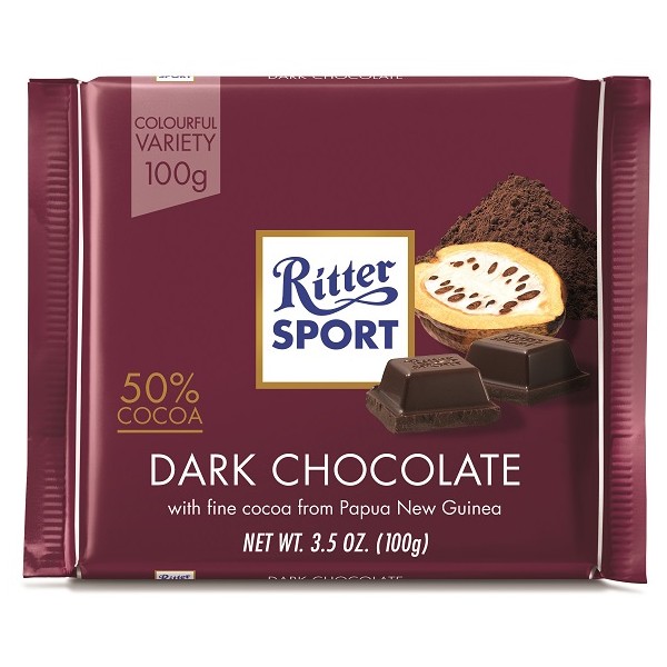 Ritter Sport Dark Chocolate 50% Cocoa 8x12x100g (209)